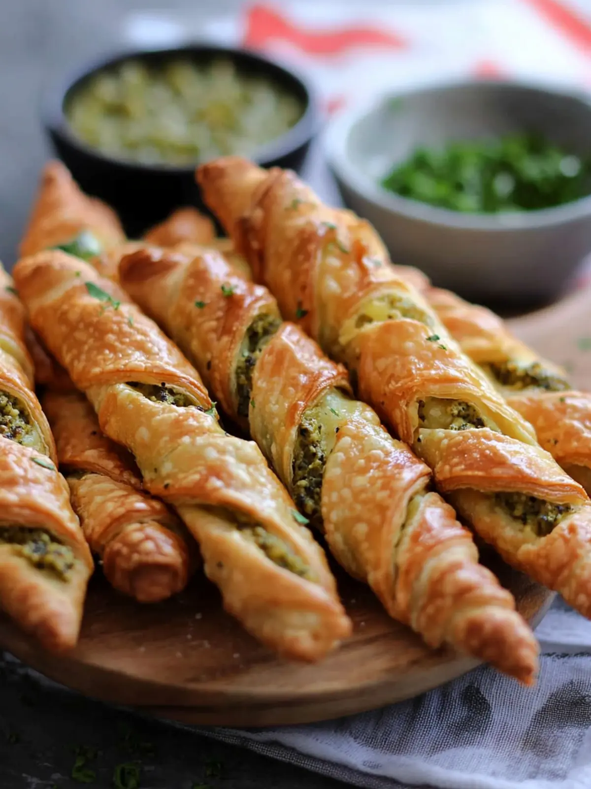 Gluten Free Cheese and Pesto Straws (Dairy Free) using Jus-Rol Gluten Free Puff Pastry