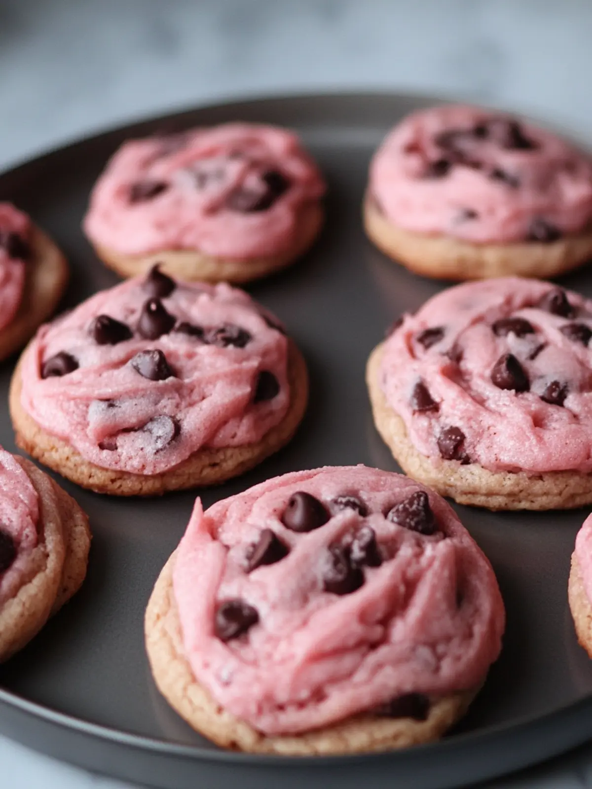 PINK VELVET CHOCOLATE CHIP COOKIES