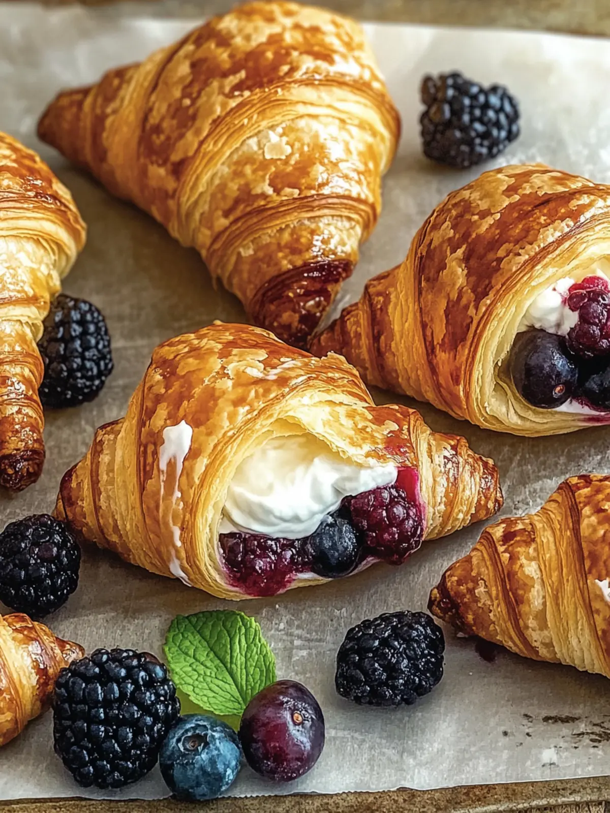 Berries and Cream Filled Croissants: Your New Favorite Indulgence 2 Berries and Cream Filled Croissants: A Flaky, Luscious Delight