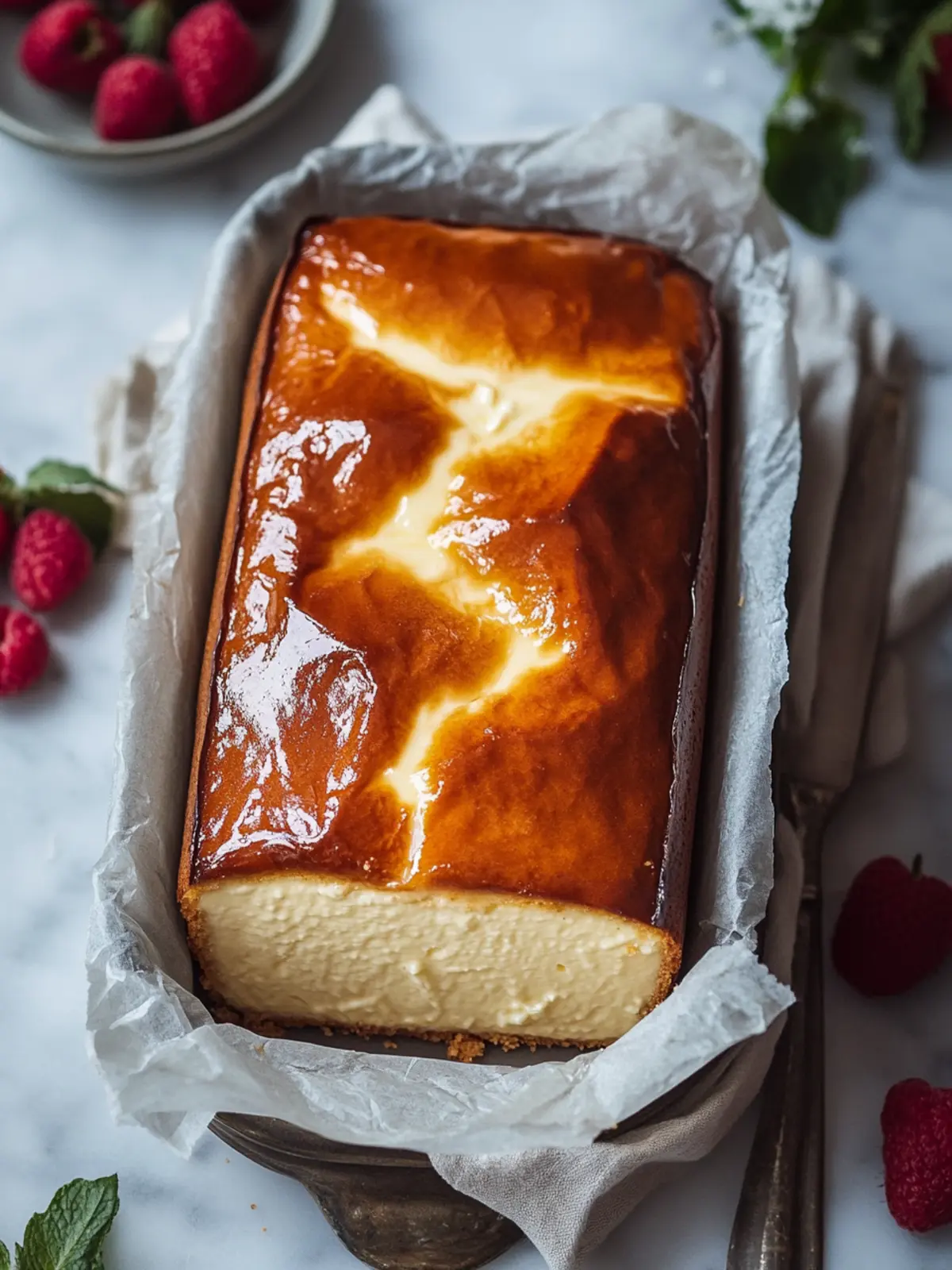 Irresistible Burnt Basque Cheesecake in a Loaf Pan Delight 2 Burnt Basque Cheesecake in a Loaf Pan