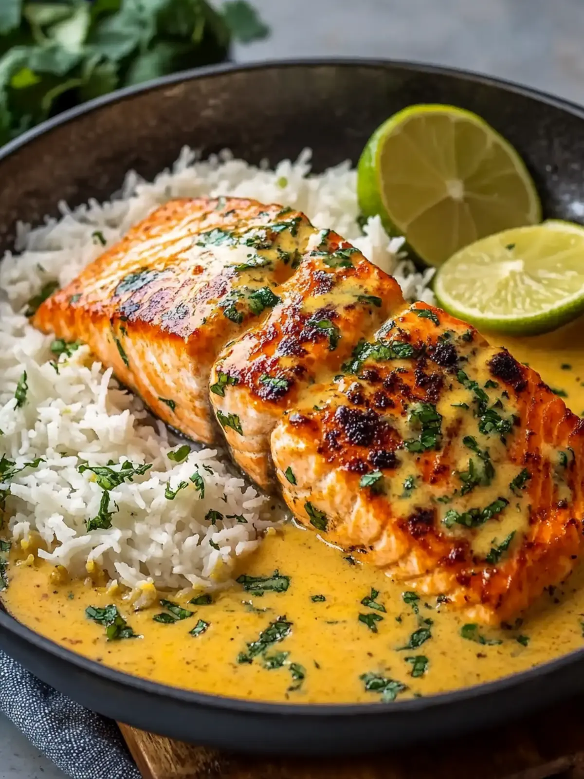 One-Pan Coconut Curry Salmon with Garlic Butter Recipe