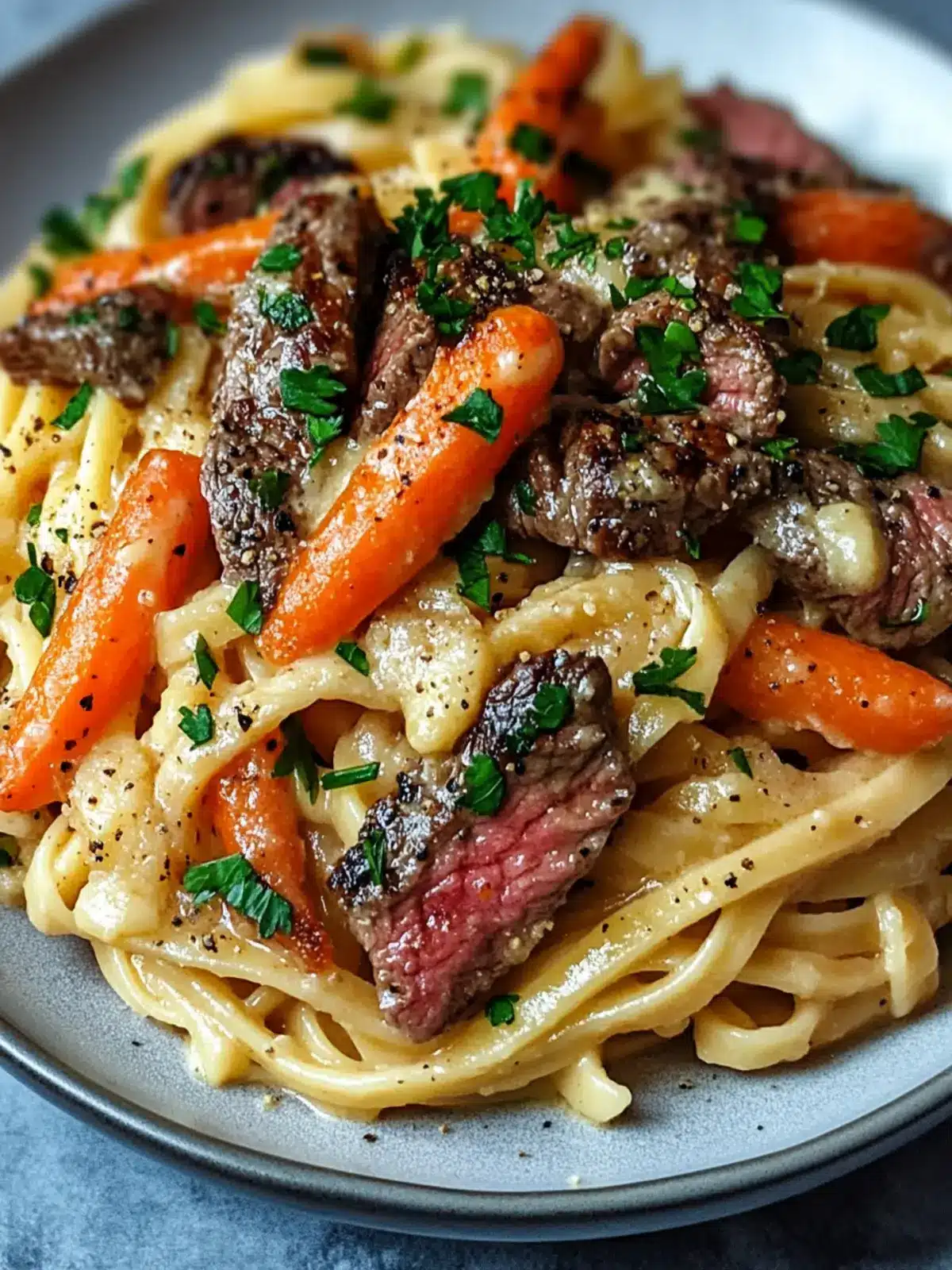 Savory Cowboy Butter Steak Linguine with Roasted Carrots Recipe 5 Cowboy Butter Steak Linguine with Roasted Carrots & Parsley Recipe