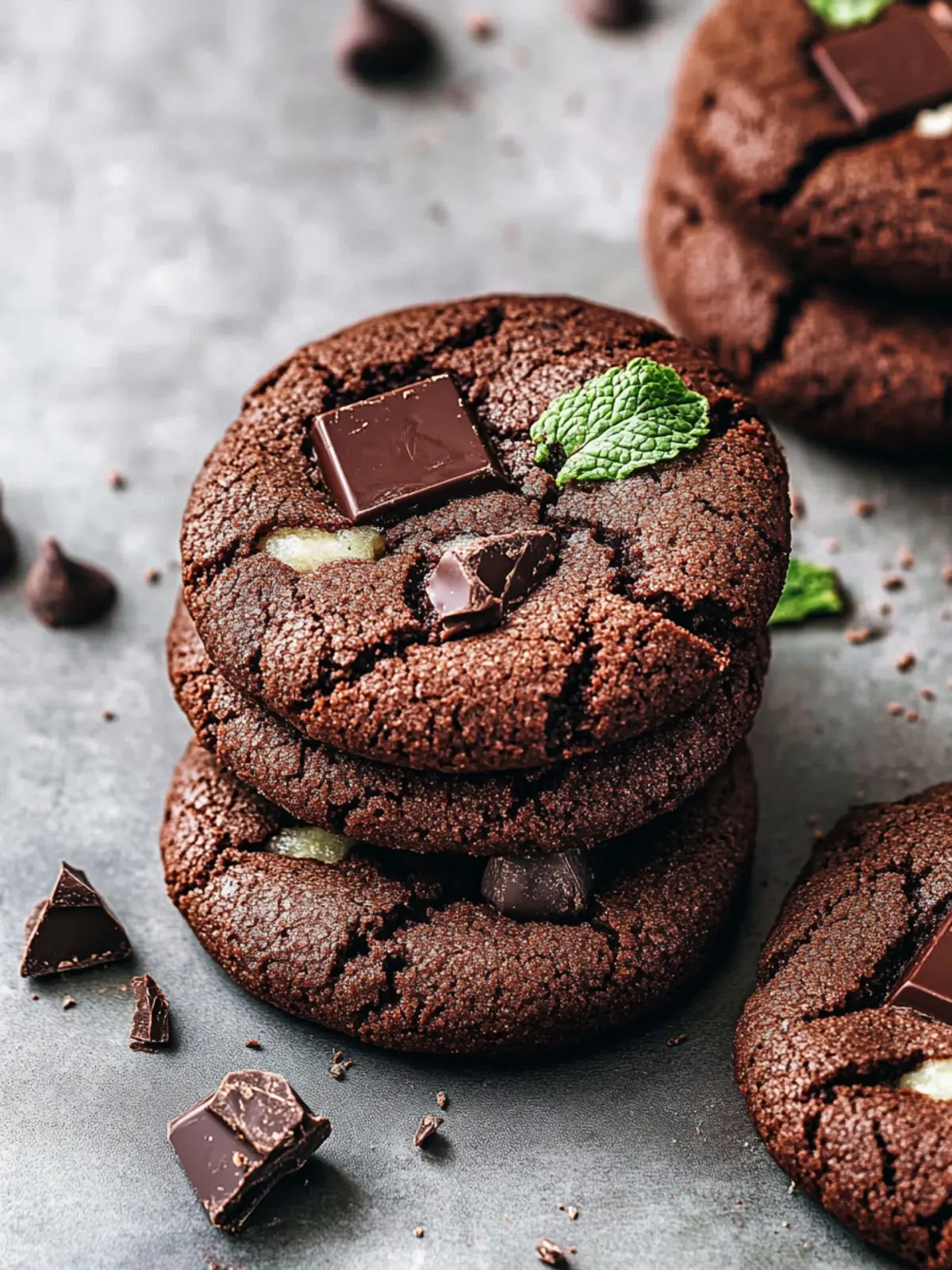 DOUBLE CHOCOLATE MINT COOKIES