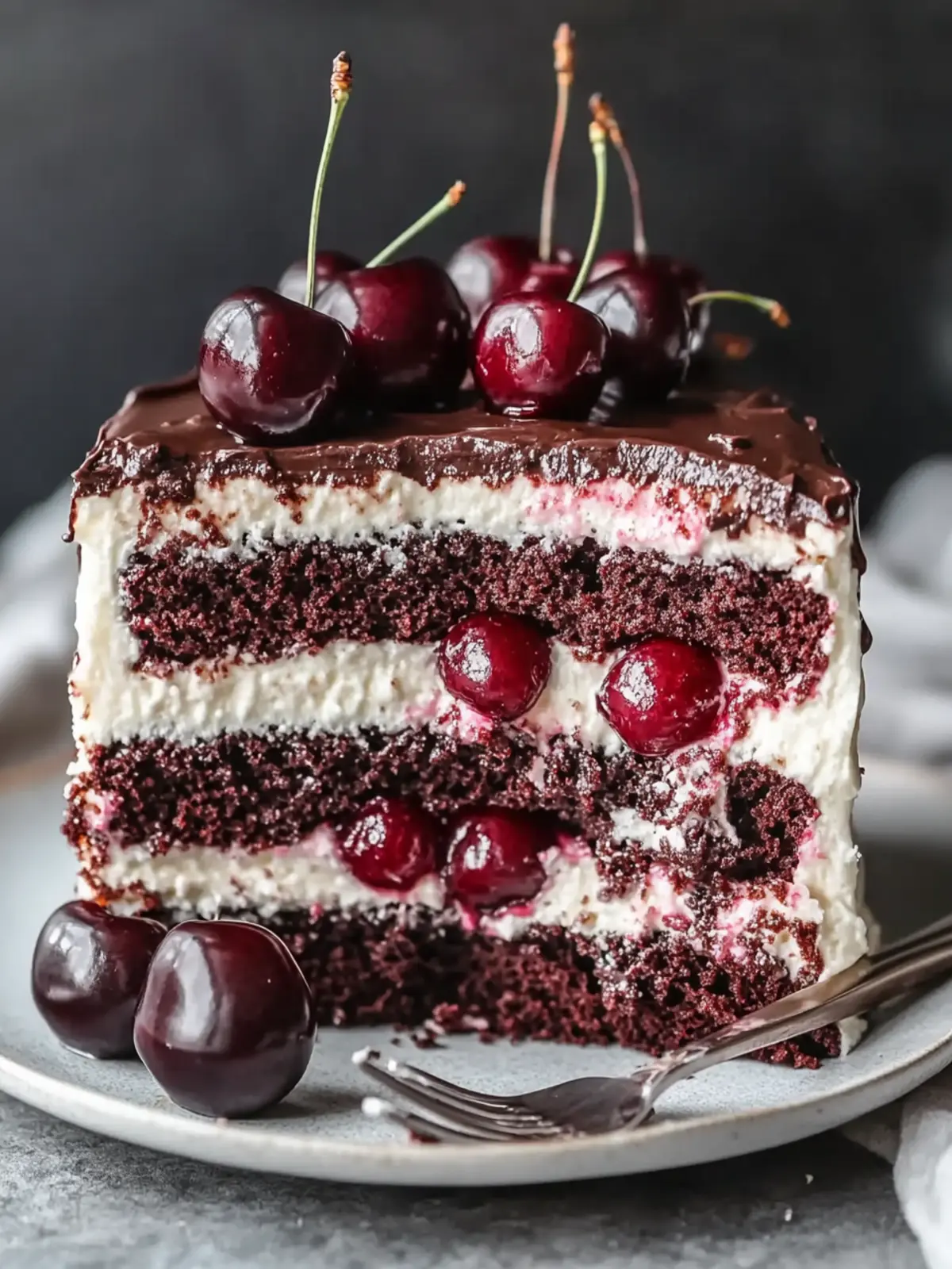 Decadent Chocolate Cherry Layer Cake That's Worth the Wait 3 Decadent Chocolate Cherry Layer Cake
