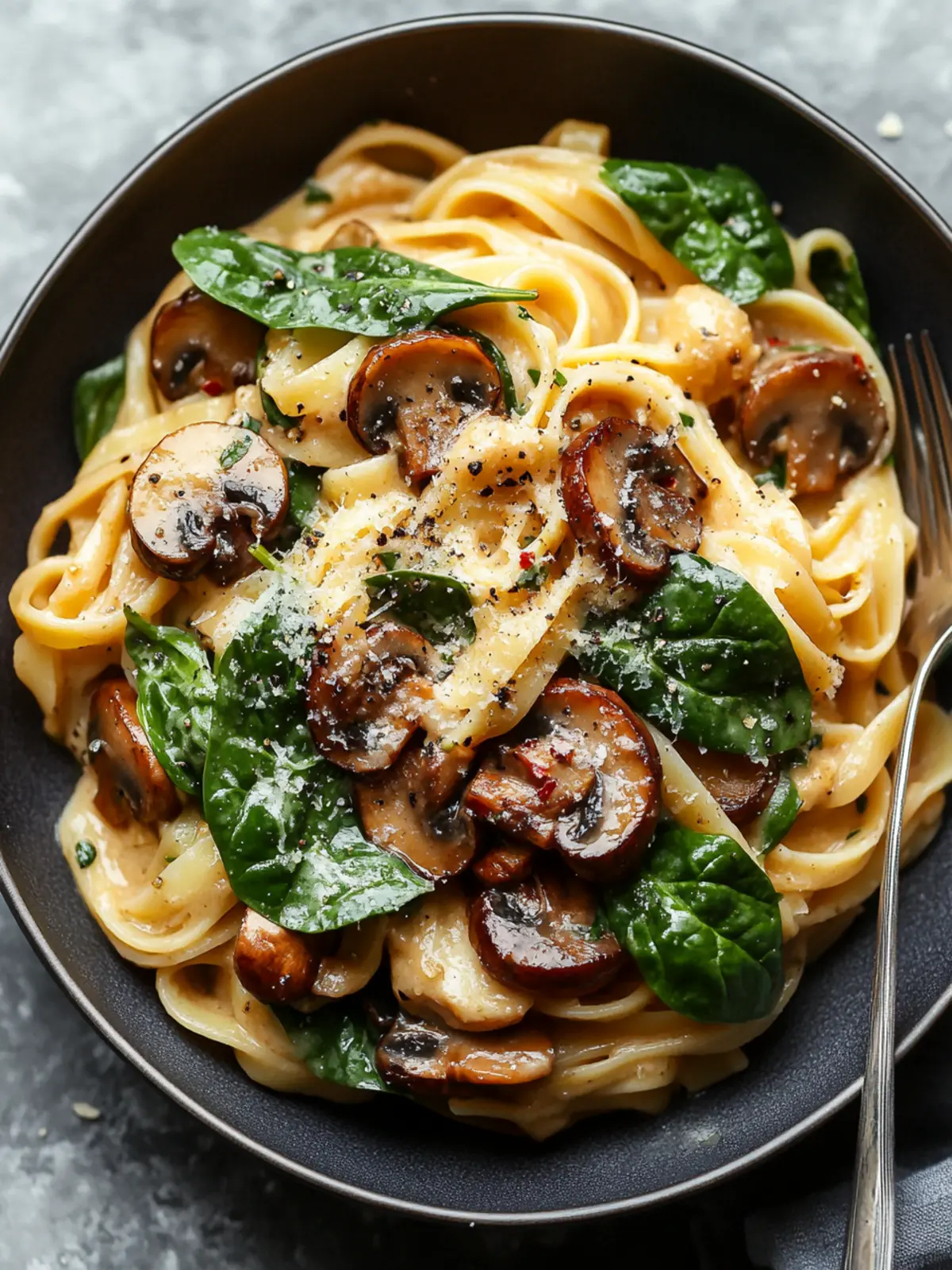 Creamy Easy Mushroom Spinach Pasta in Just 30 Minutes 4 Easy Mushroom Spinach Pasta
