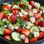 Strawberry Cucumber Salad with Feta (Fresh, Healthy & Easy)