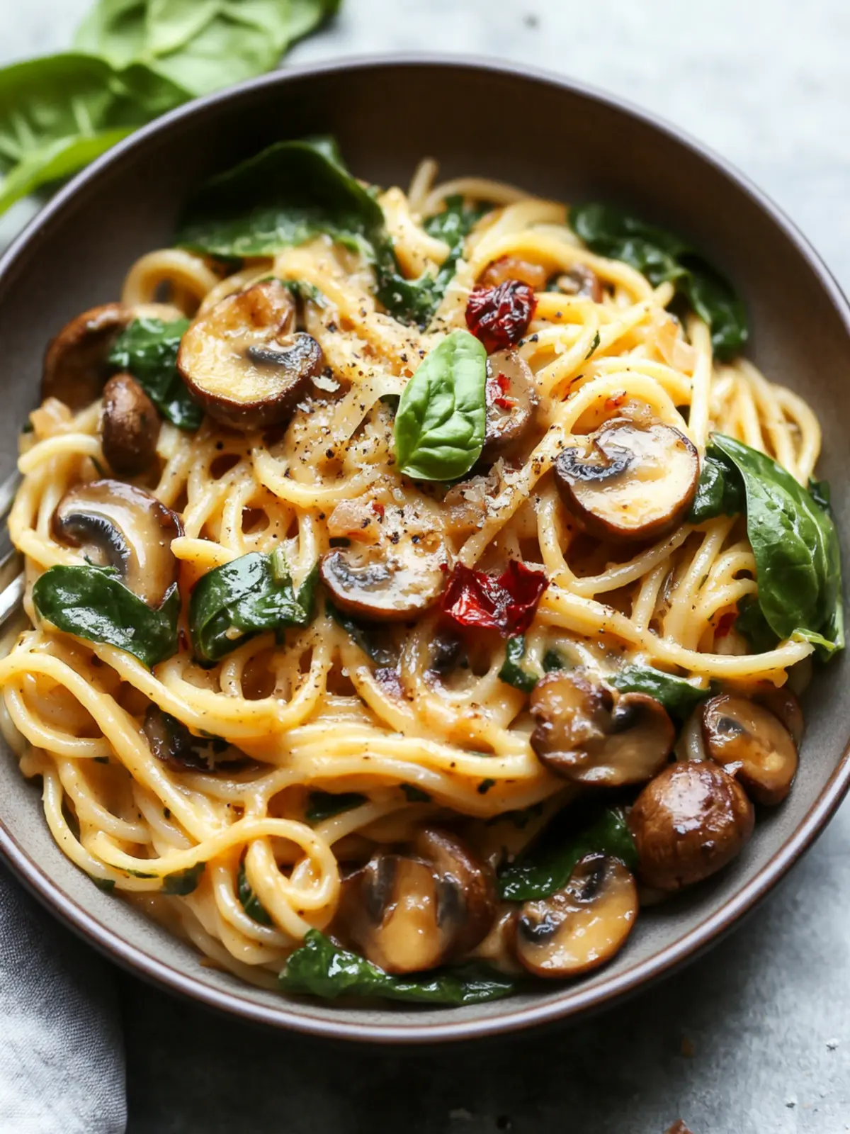 Creamy Easy Mushroom Spinach Pasta in Just 30 Minutes 3 Easy Mushroom Spinach Pasta