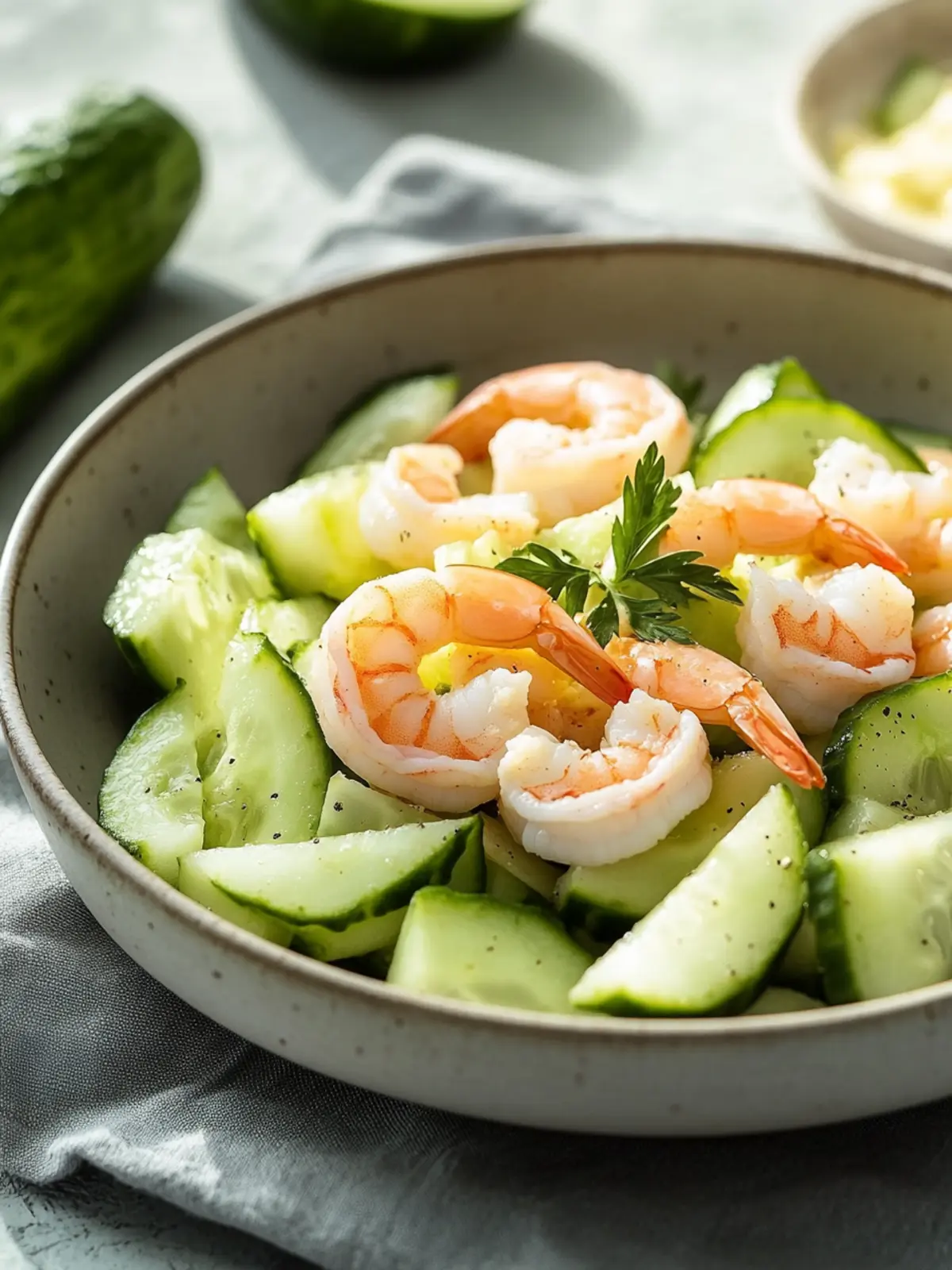 Delicious Creamy Cucumber Shrimp Salad for Wholesome Meals 2 Creamy Cucumber Shrimp Salad