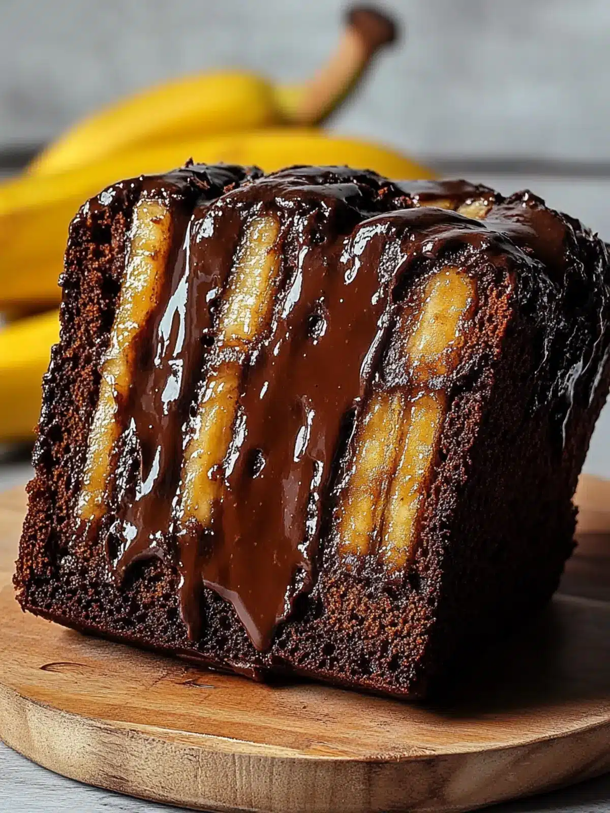 Chocolate & caramelised banana bread