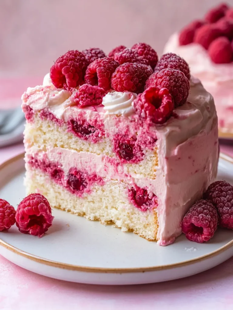 White Chocolate Raspberry Cake