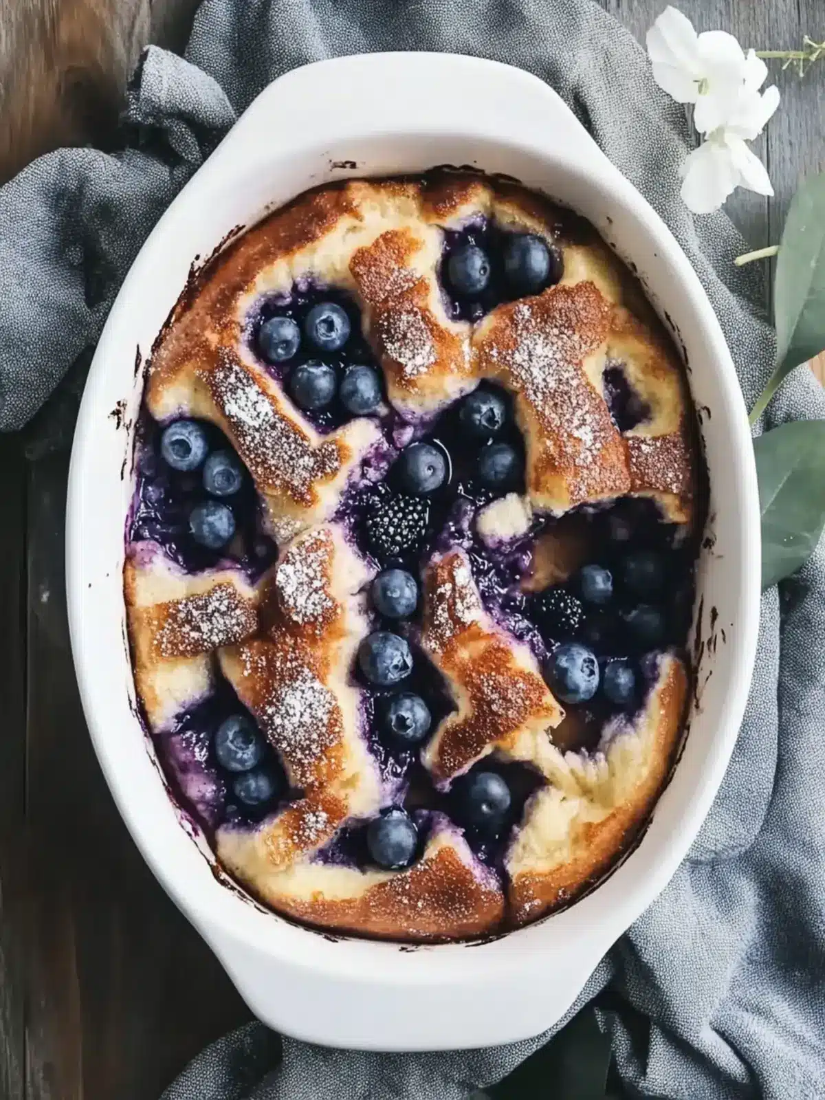 Overnight Blueberry French Toast Casserole