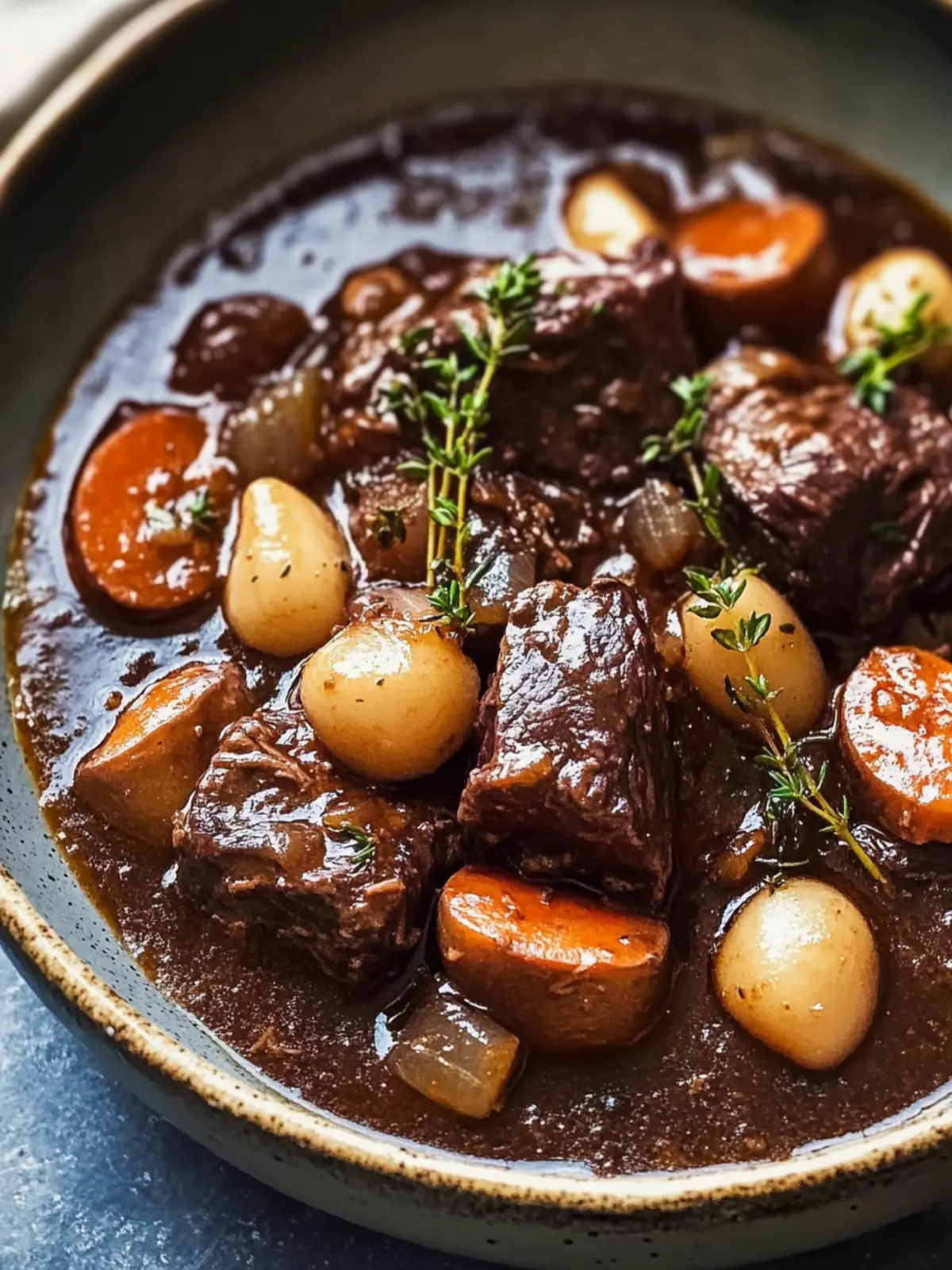 Slow-Cooked Beef Bourguignon
