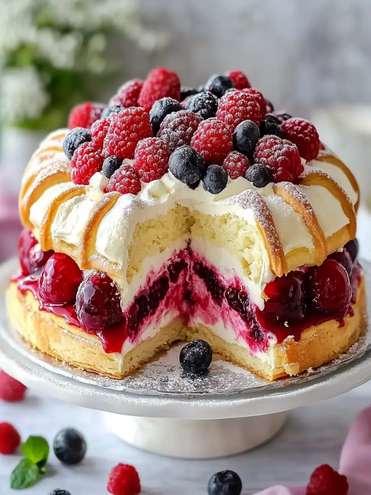 Exquisite Berry Cream Pastry Cake: Your Indulgent Bliss Awaits 3 Exquisite Berry Cream Pastry Cake: Indulgent Bliss Awaits