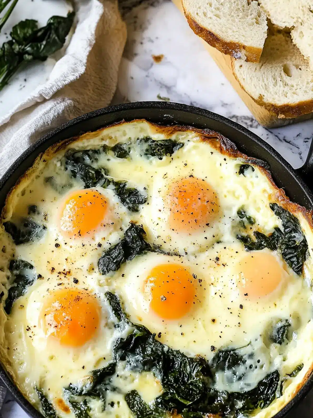 Baked Eggs Florentine