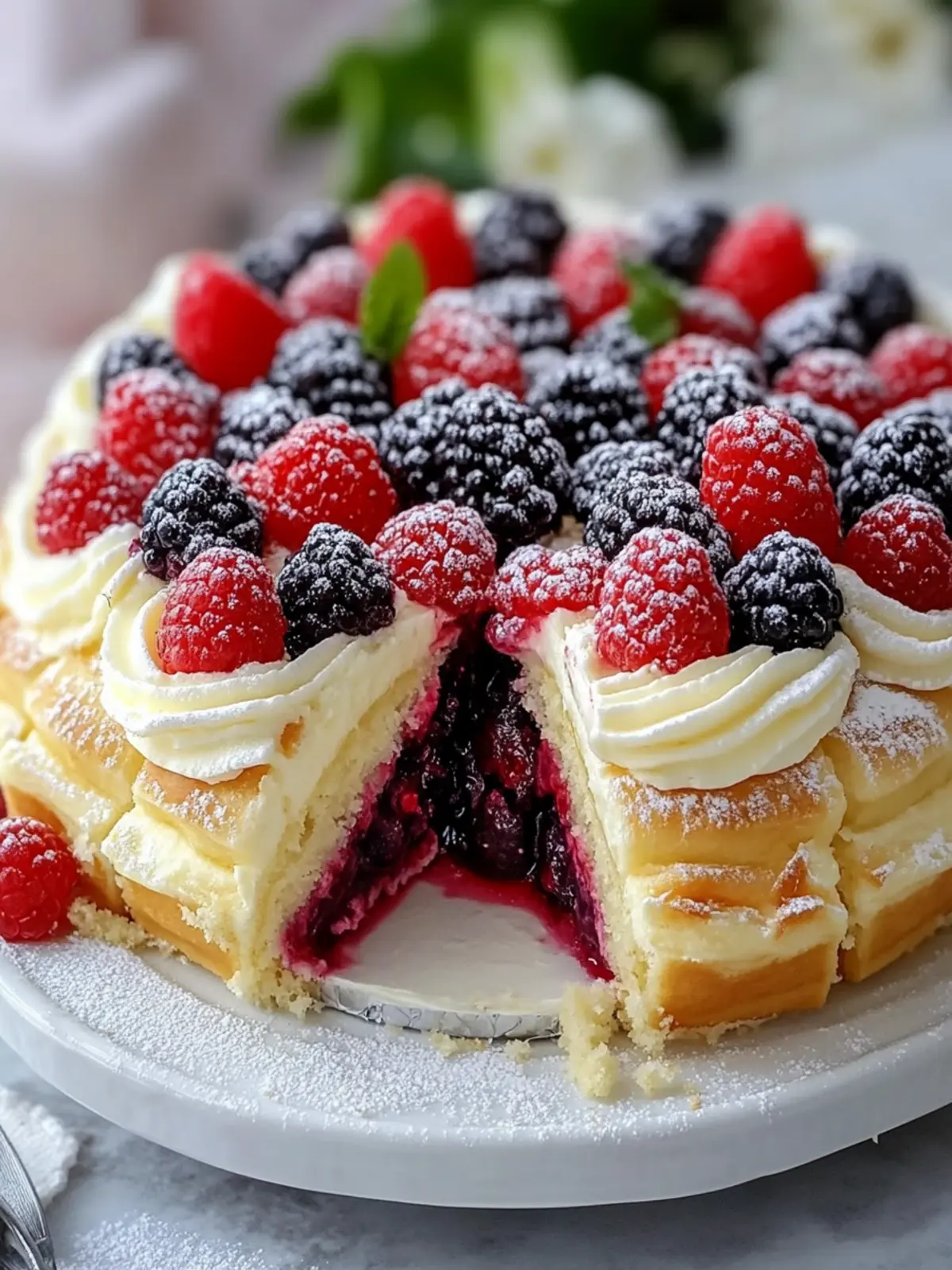 Exquisite Berry Cream Pastry Cake: Your Indulgent Bliss Awaits 4 Exquisite Berry Cream Pastry Cake: Indulgent Bliss Awaits