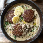 Salisbury Steaks in Horseradish Parmesan Sauce