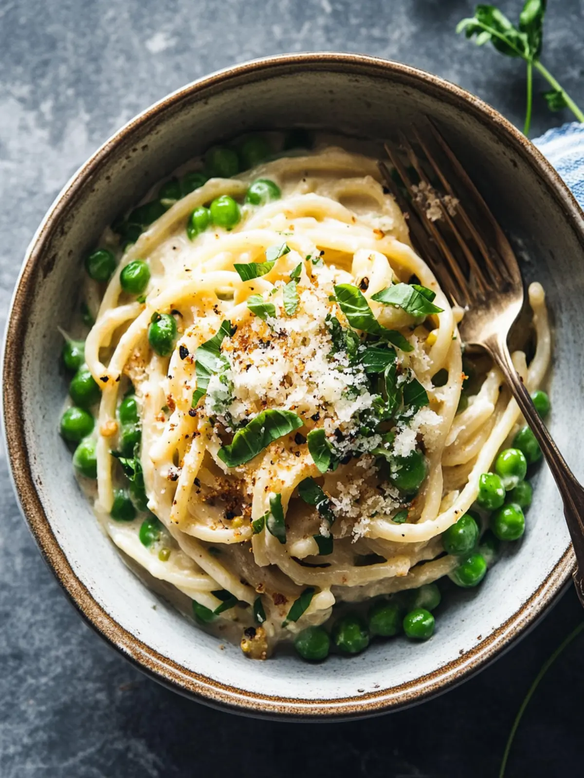 Creamy Garlic Bucatini with Peas and Asparagus for Spring Bliss 4 Garlic Cream Bucatini with Peas and Asparagus
