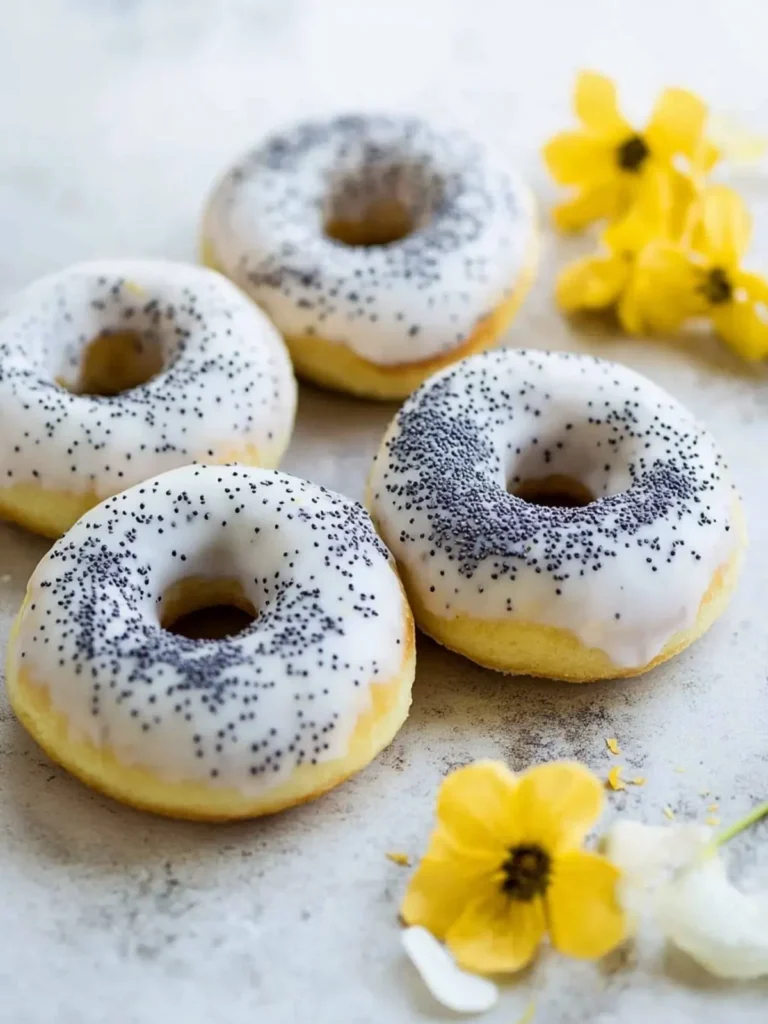 Vegan Lemon Poppyseed Donuts