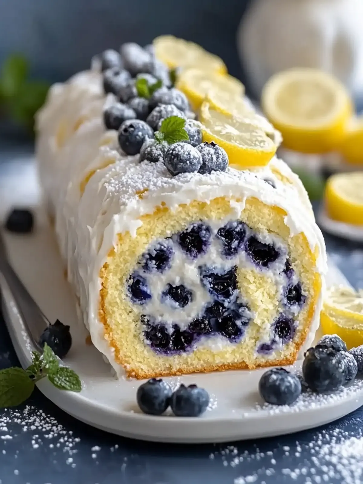 Lemon Blueberry Sponge Cake Roll Recipe for a Spring Treat 2 Lemon Blueberry Sponge Cake Roll Recipe