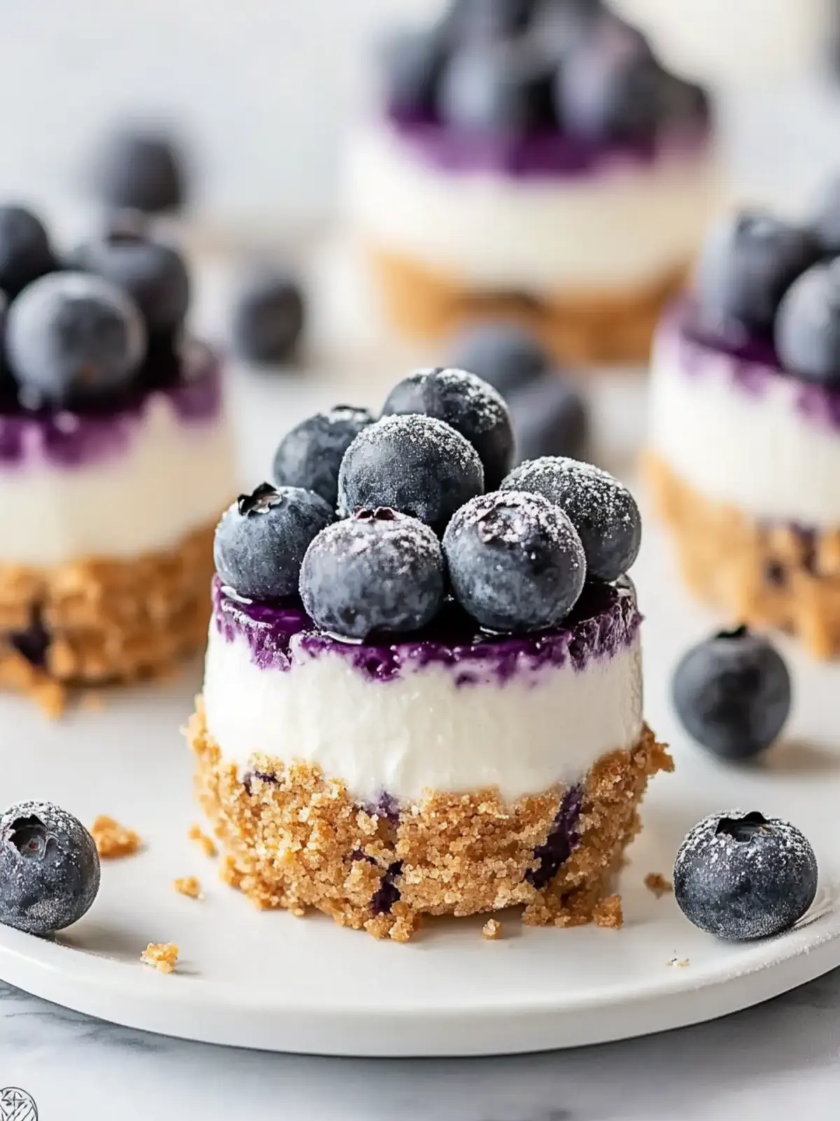 Mini Blueberry Cheesecakes