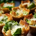 Caesar Salad Parmesan Cups