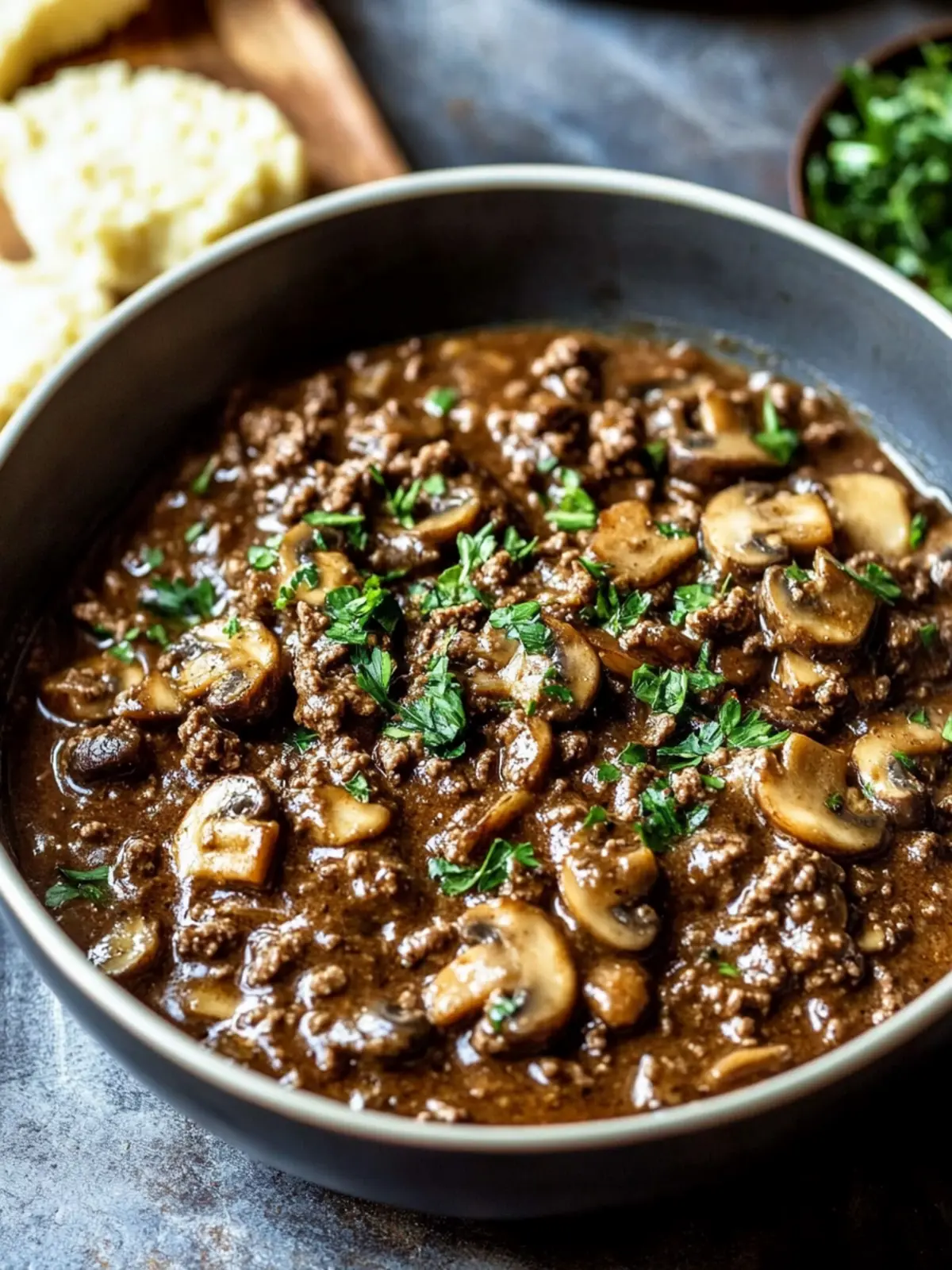 Quick Ground Beef Recipes Mustard Beef with Mushrooms