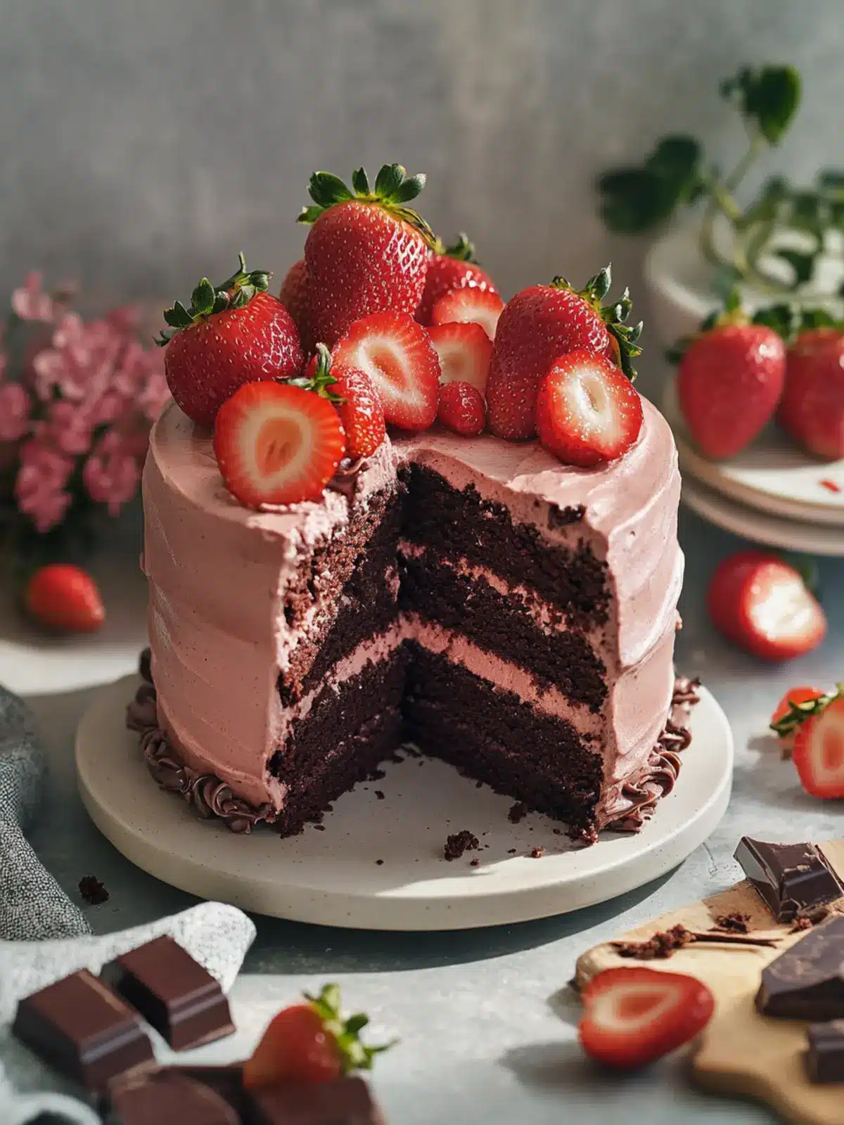 Strawberry Chocolate Cake
