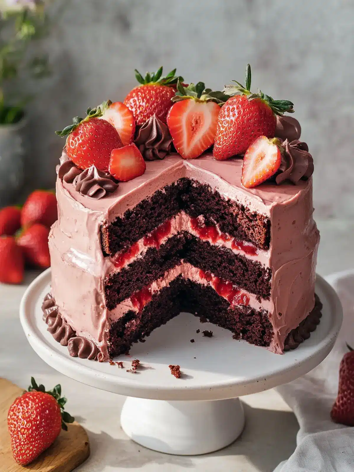 Strawberry Chocolate Cake