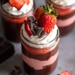 Delicious No-Bake Chocolate Strawberry Mousse Cake Parfaits 6 Chocolate Strawberry Mousse Cake Parfaits – No BAKE!