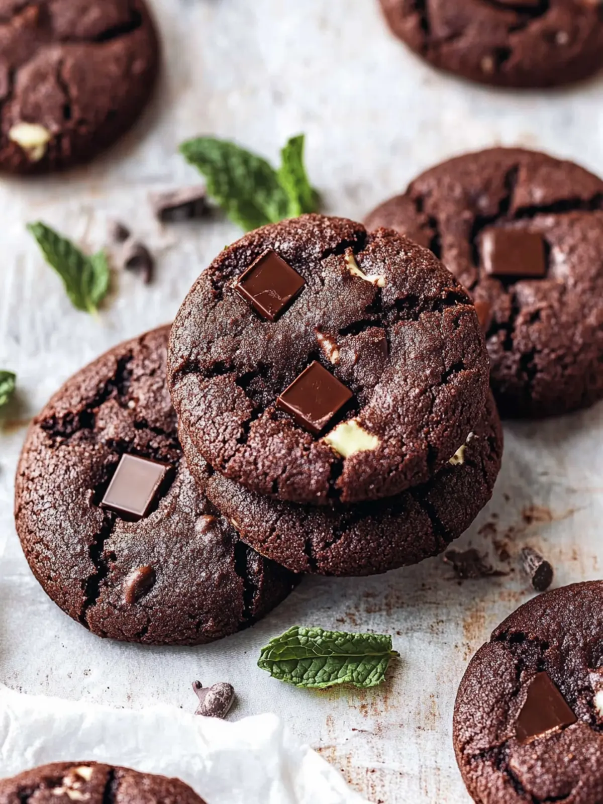DOUBLE CHOCOLATE MINT COOKIES