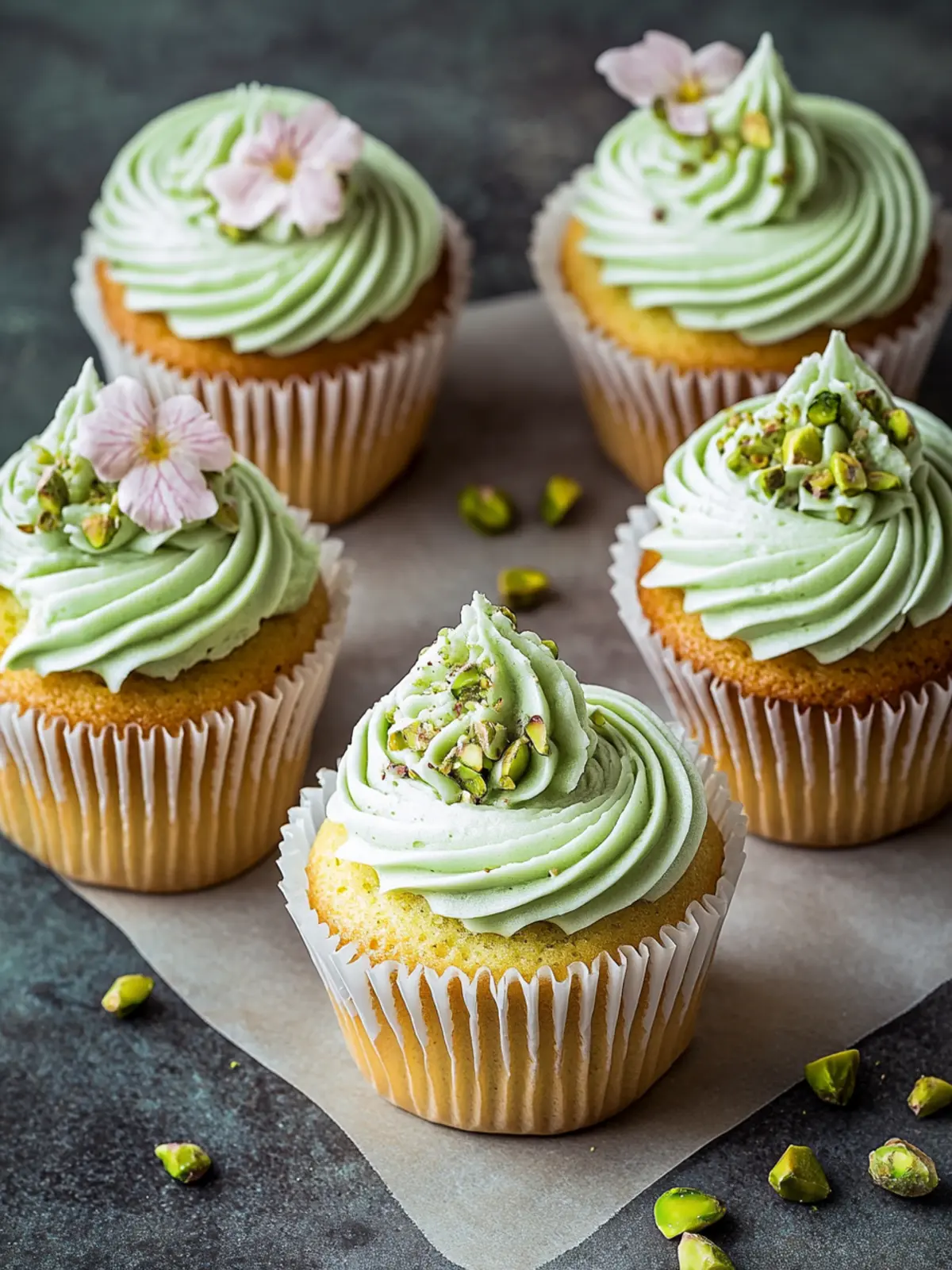Pistachio Cupcakes