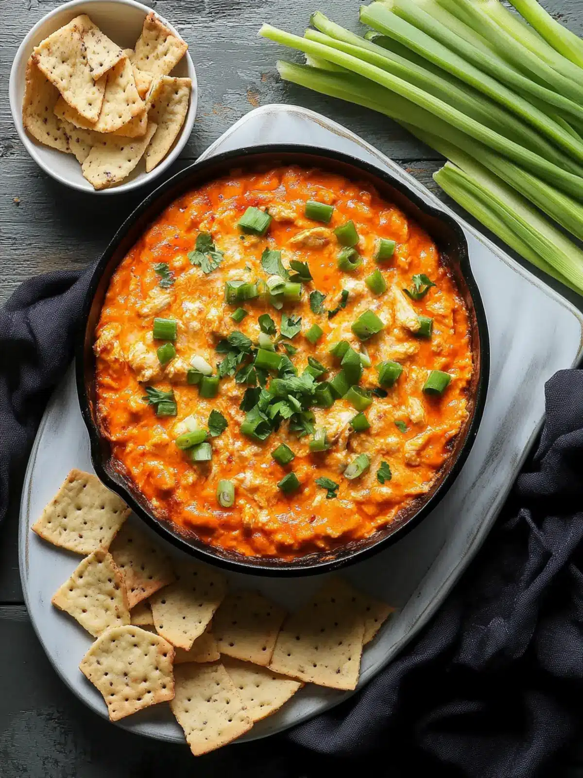 The Ultimate Creamy & Cheesy Buffalo Chicken Dip