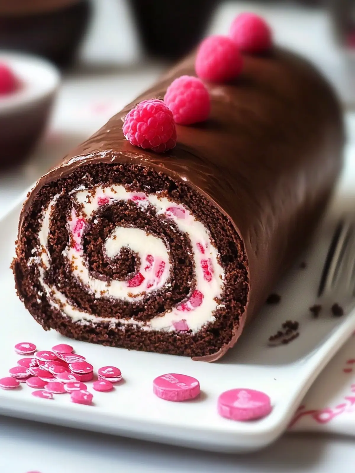 Gluten Free Chocolate Swiss Roll Cake