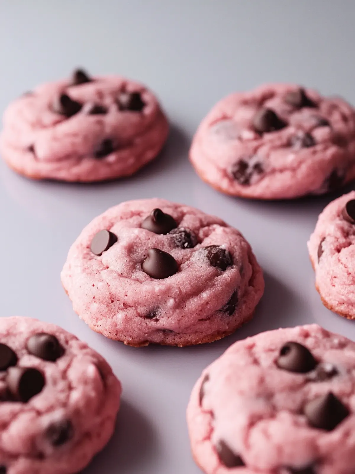 PINK VELVET CHOCOLATE CHIP COOKIES