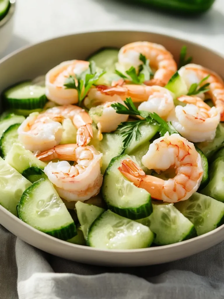 Creamy Cucumber Shrimp Salad
