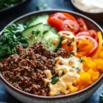High-Protein Cheeseburger Bowl