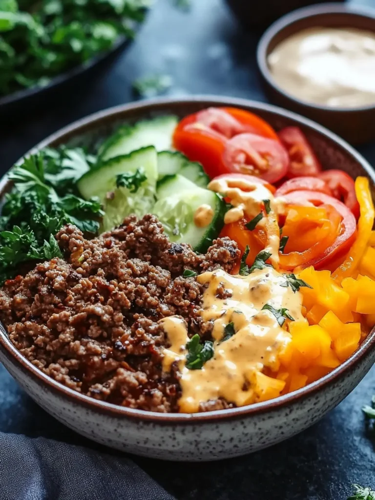 High-Protein Cheeseburger Bowl