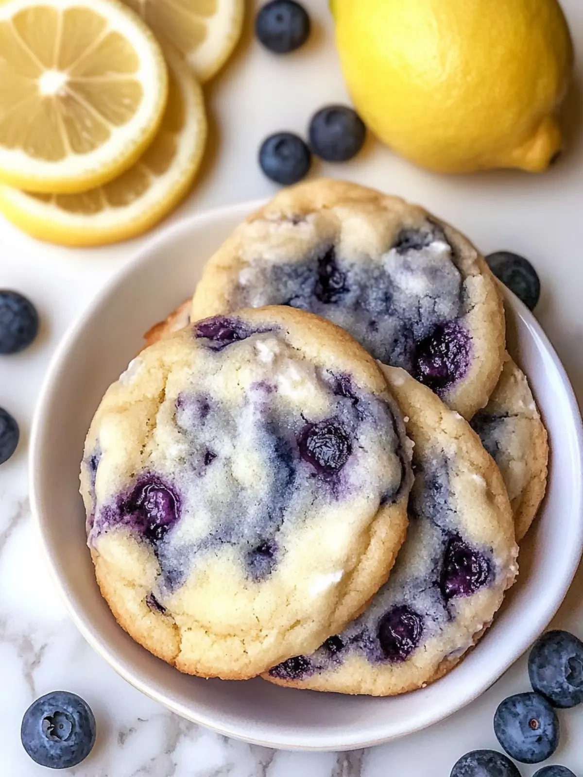Lemon Blueberry Cheesecake Cookies