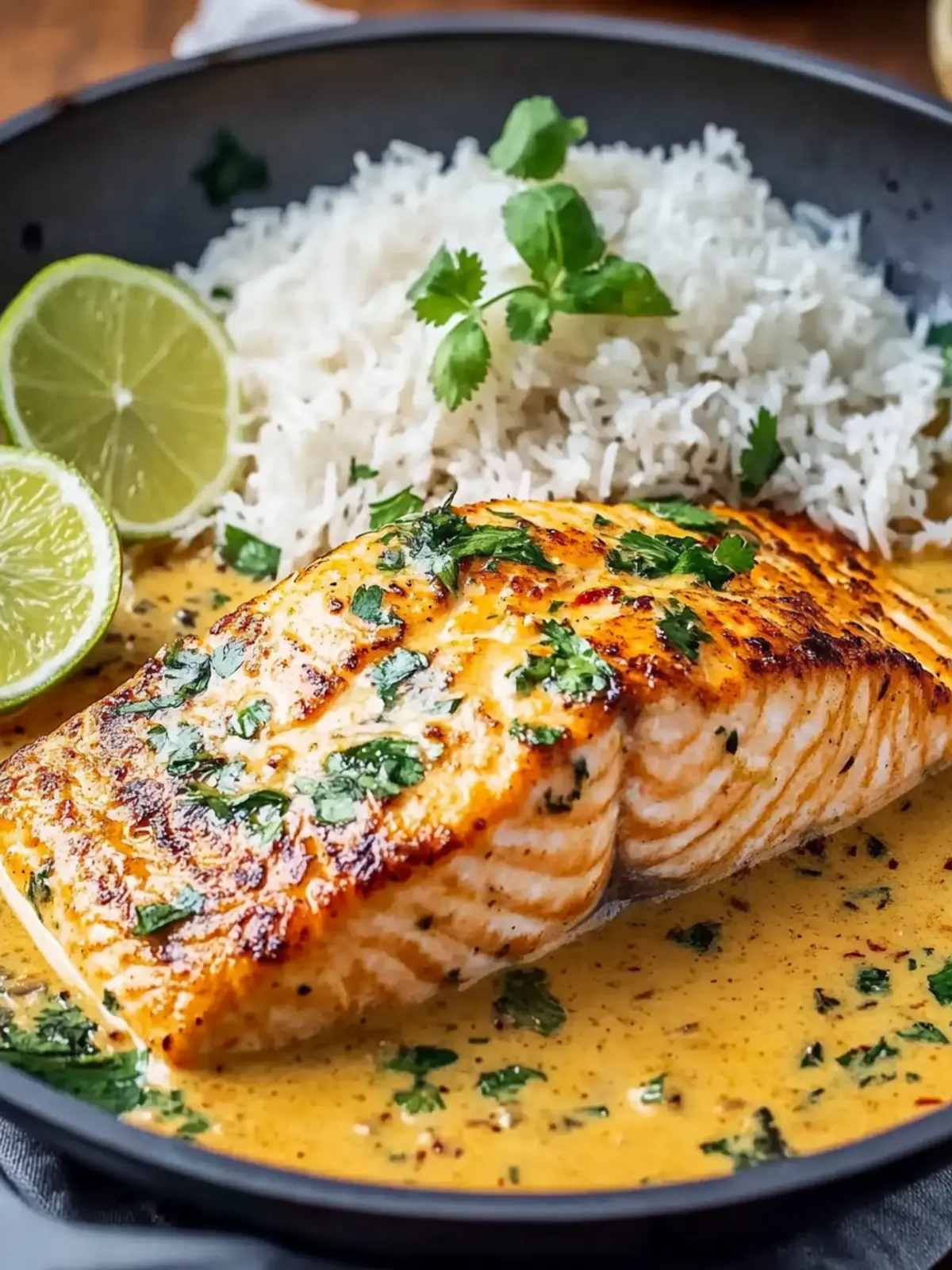 One-Pan Coconut Curry Salmon with Garlic Butter Recipe
