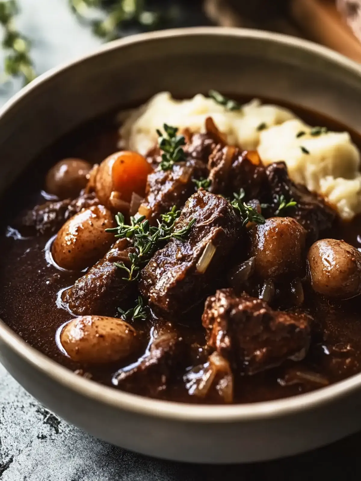 Slow-Cooked Beef Bourguignon