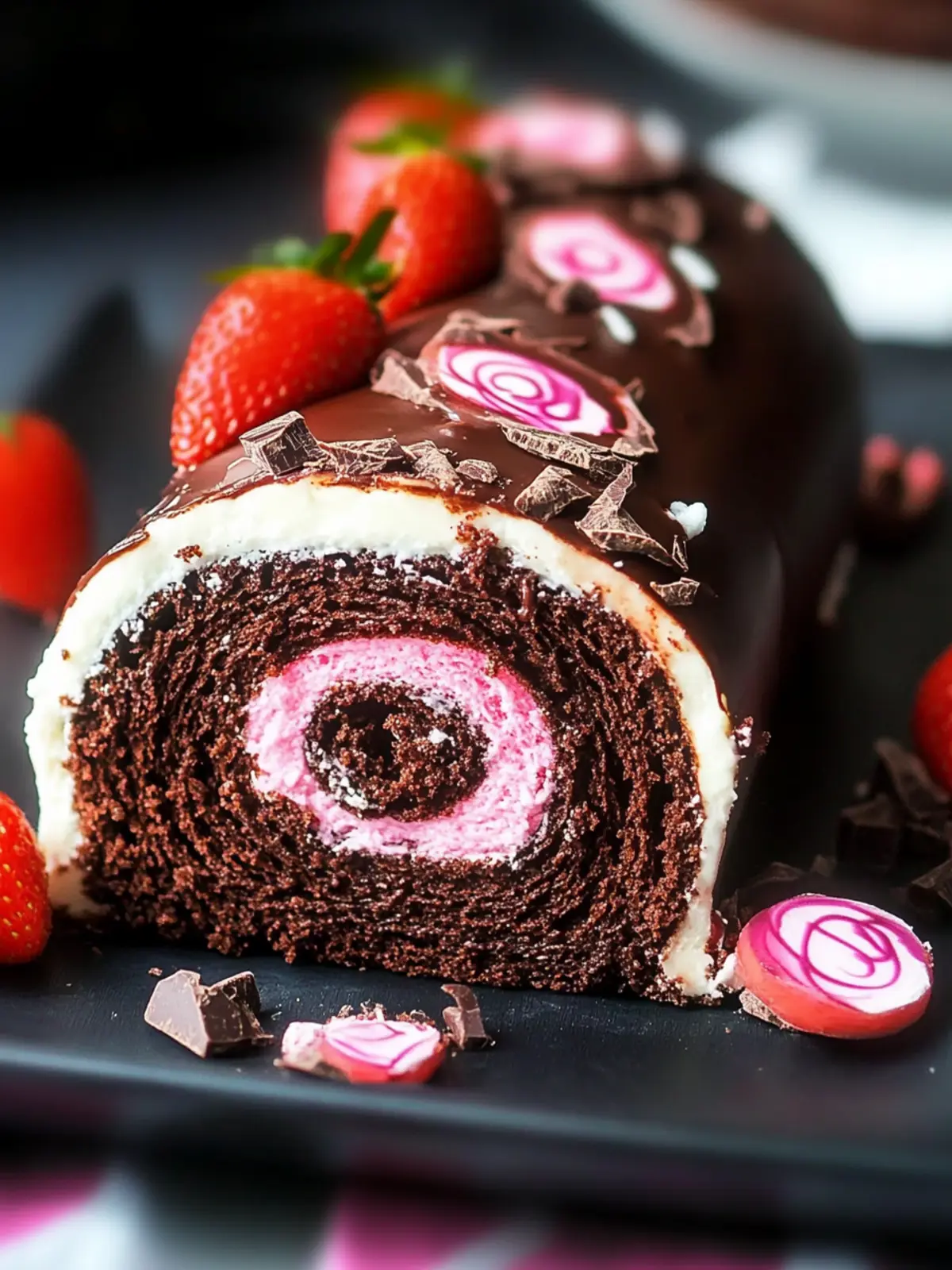 Gluten Free Chocolate Swiss Roll Cake