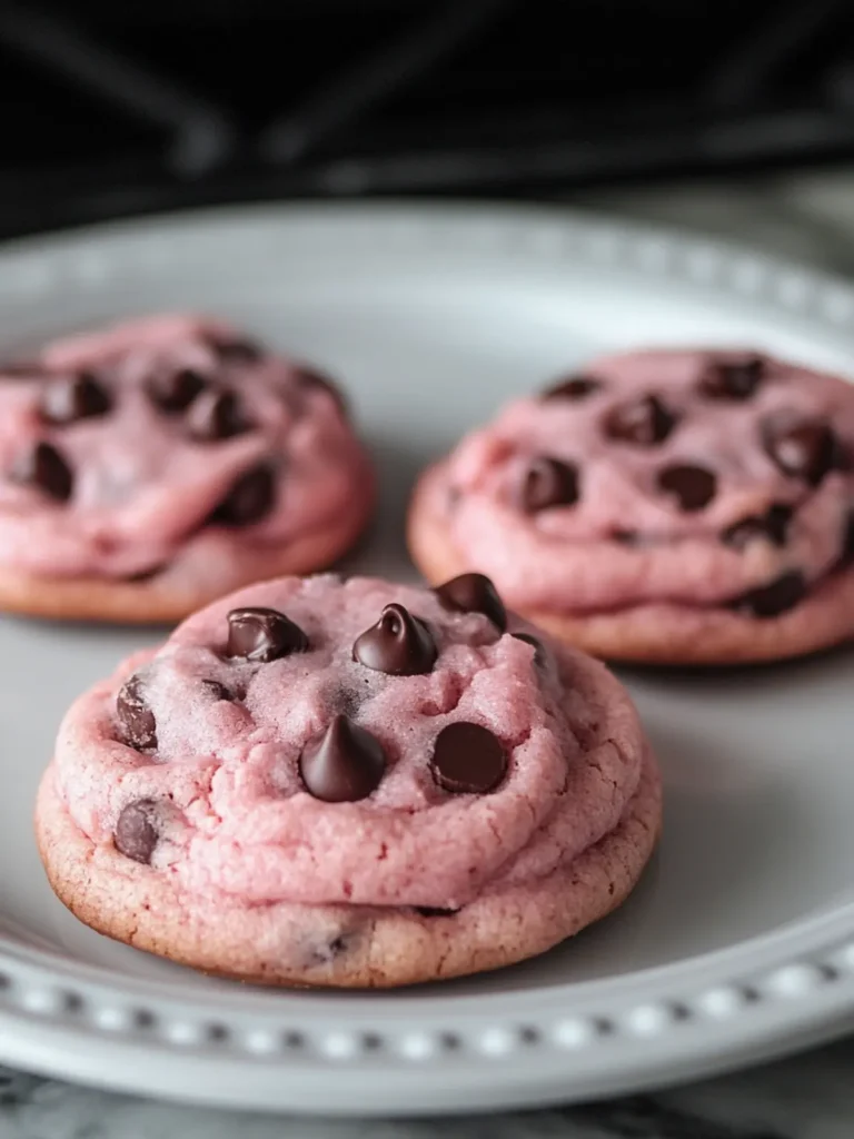 PINK VELVET CHOCOLATE CHIP COOKIES