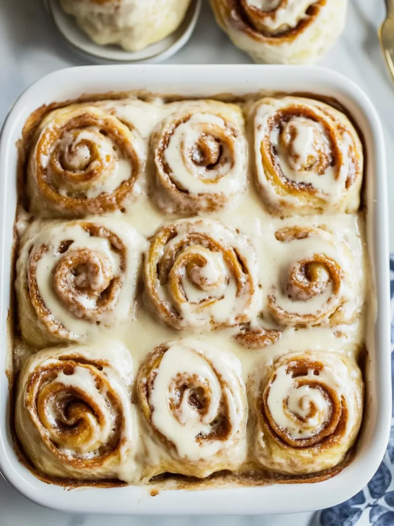 Banana Bread Batter Cinnamon Buns (no knead recipe)