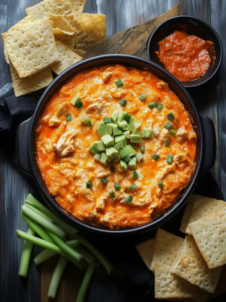 The Ultimate Creamy & Cheesy Buffalo Chicken Dip