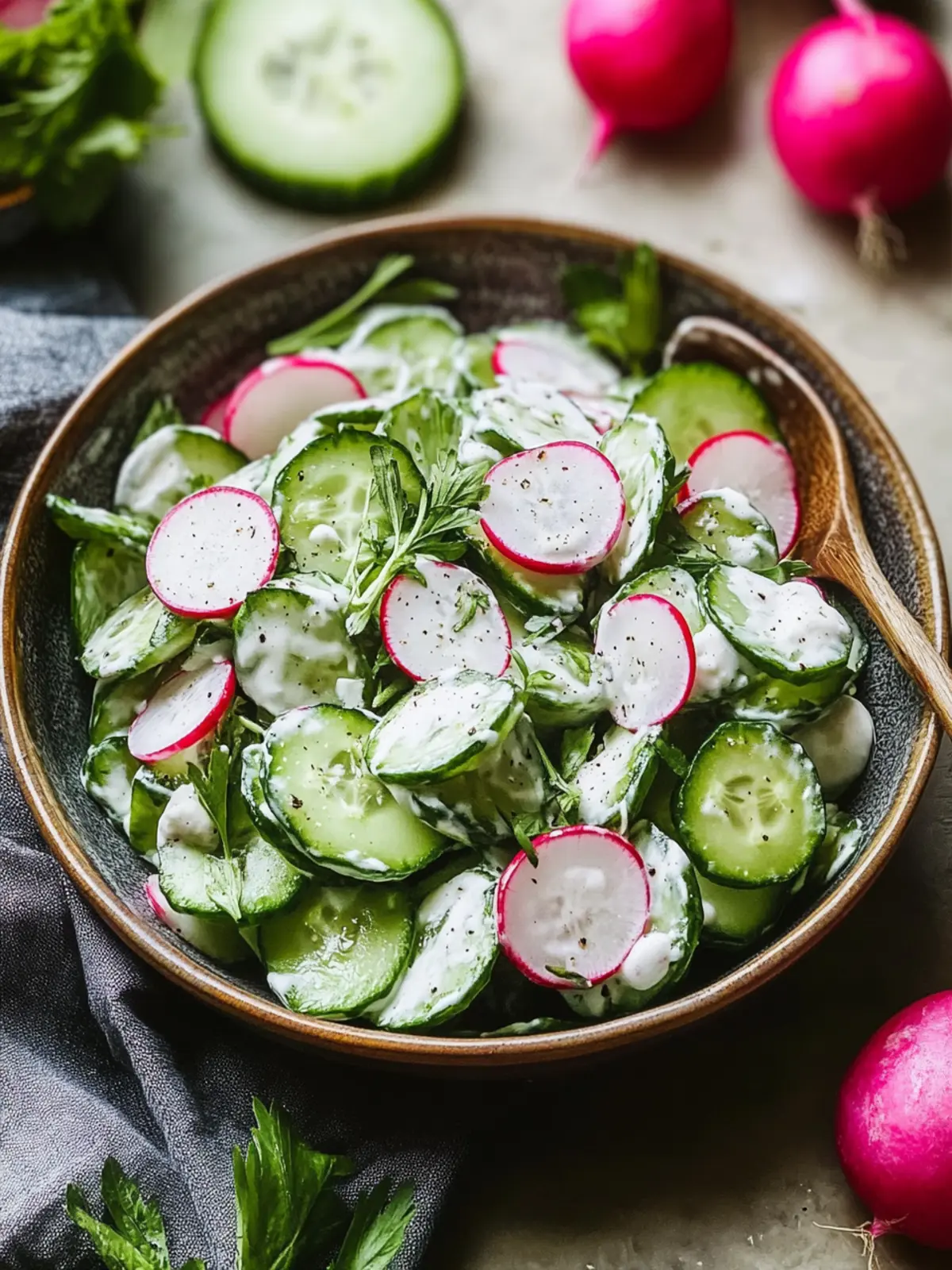 Creamy Cucumber Radish Salad: Quick, Fresh, and Deliciously Easy 5 Creamy Cucumber Radish Salad