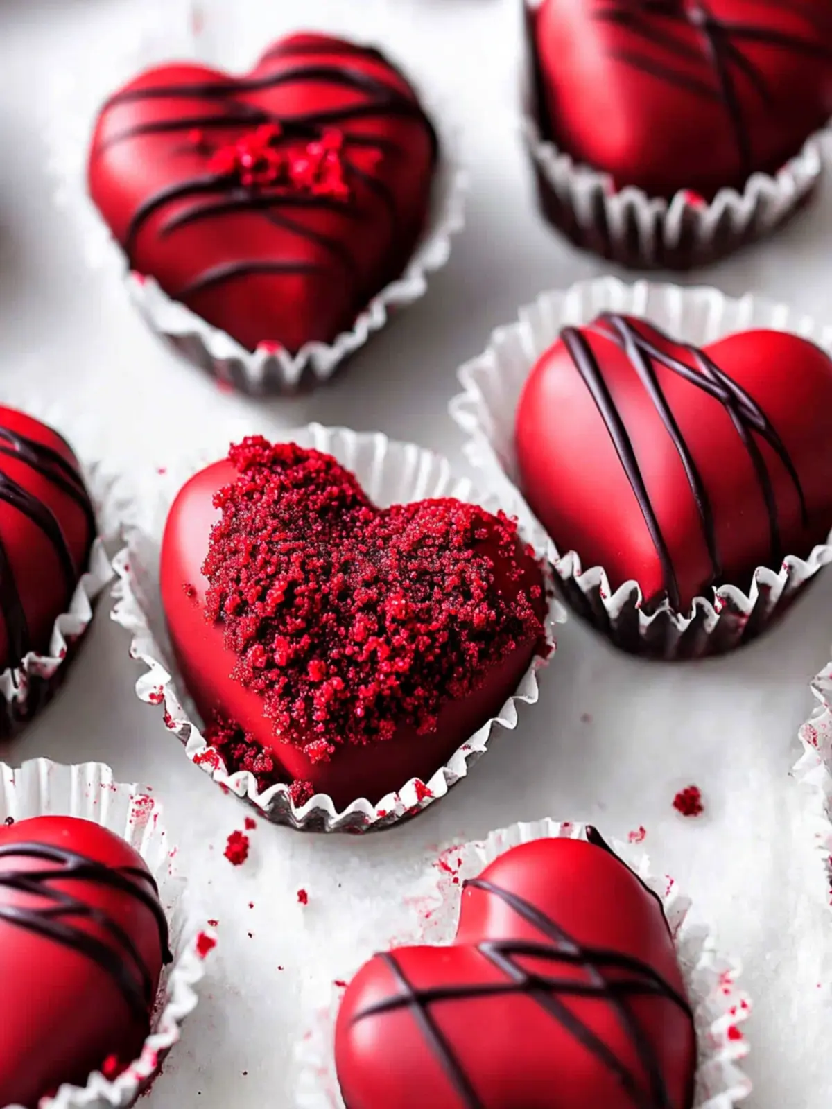 Red Velvet Heart Truffles