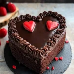 Chocolate Fudge Heart Cake