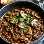 Quick Ground Beef Recipes Mustard Beef with Mushrooms