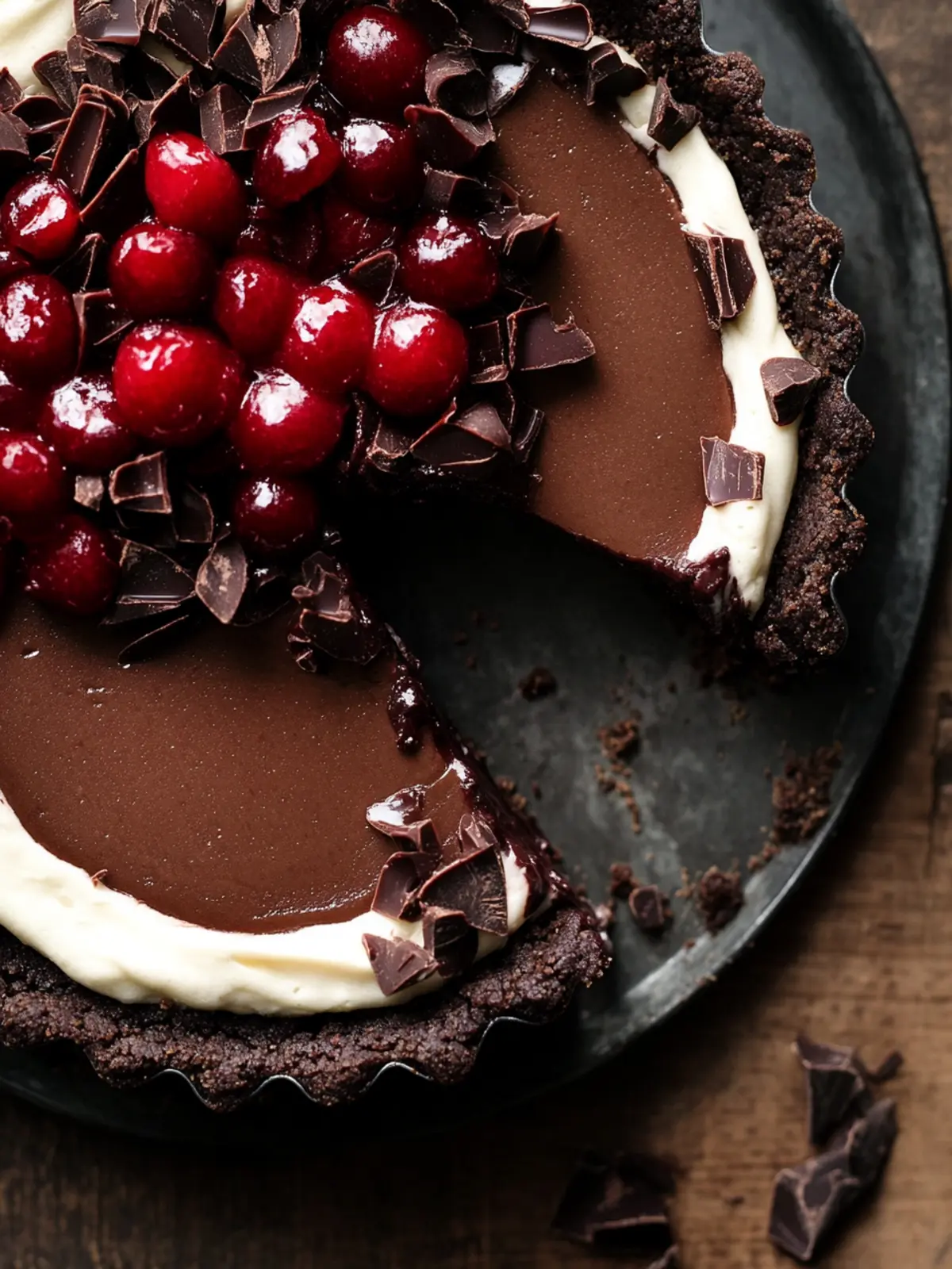 Black Forest Chocolate Mousse Tart: An Irresistible No-Bake Treat 4 Black Forest Chocolate Mousse Tart