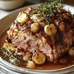 Savory Slow-Roasted Pork Shoulder with Apple Gravy